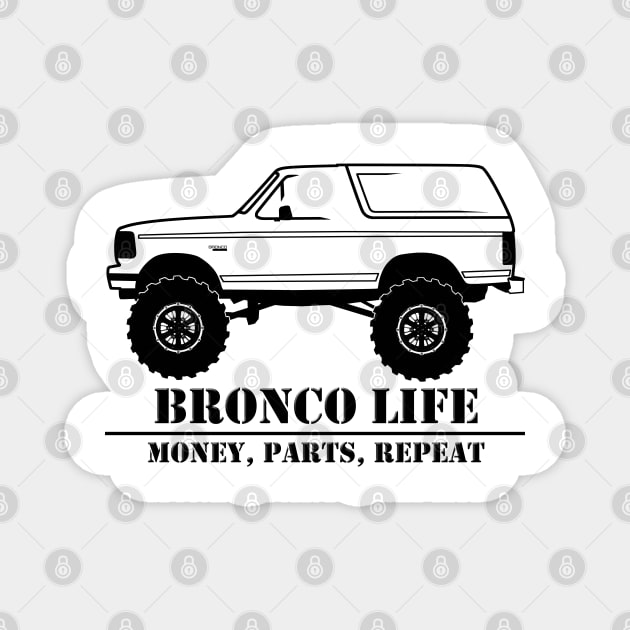 1992-1996 Bronco Side Money, Parts, Repeat Magnet by The OBS Apparel