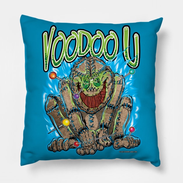 VooDoo U Voodoo Doll Cartoon Pillow by eShirtLabs