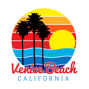 Venice Beach California Summer Tropical Sunset T-Shirt