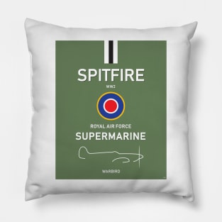 Spitfire Supermarine Great Britain UK London RAF WW2 Pillow