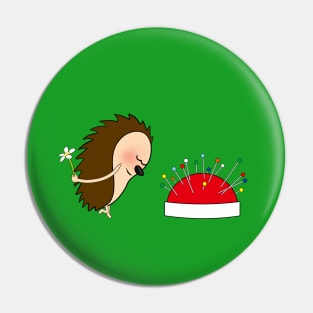 Lovestruck hedgehog Pin