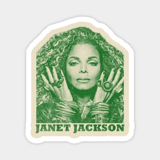 30 Janet jackson - green solid style Magnet