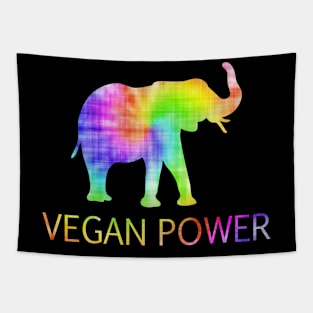 Vegan Power Batik Elephand Tapestry