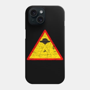 Warning Alien Abduction Sign Phone Case