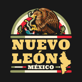 Nuevo Leon Mexico - Mapa Bandera Mexicana - Mexican State T-Shirt