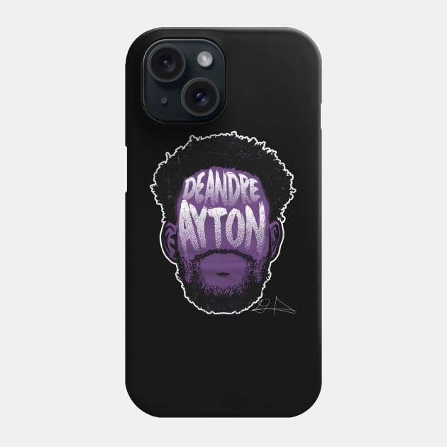 Deandre Ayton Phoenix Player Silhouette Phone Case by Buya_Hamkac