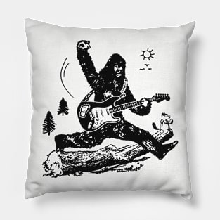 bigfoot guitar jump Pillow