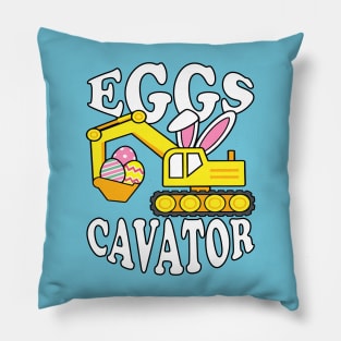 Eggscavator Easter Pillow