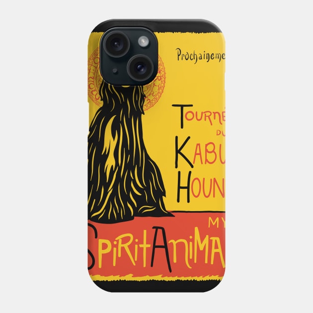 Funny Afghan Hound Cute Dog Chat Noir Mashup Art Phone Case by Get Hopped Apparel