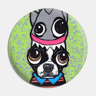 Boston Terrier Shark Hat Pin