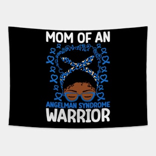 Afro Messy Bun Mom of an Angelman Syndrome Warrior Tapestry