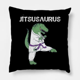 Funny Jujitsu T-Rex Jiu Jitsu Black Belt gifts Pillow