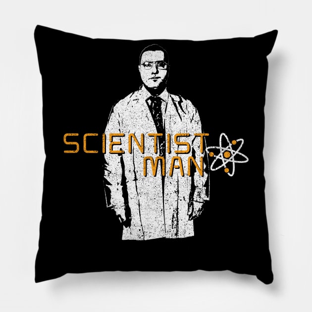 Scientist Man Pillow by huckblade