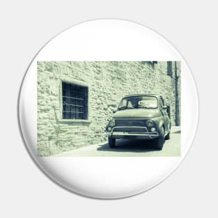 Fiat Bambina in back street Gubbio, medieval town. Pin