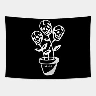 Skull Flowers Tapestry