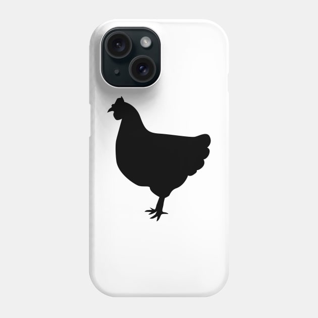 Chicken Silhouette Phone Case by KC Happy Shop