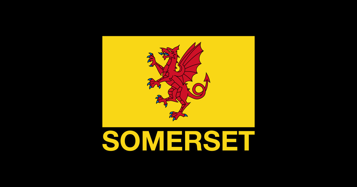 Somerset County Flag England Somerset County Flag Sticker TeePublic