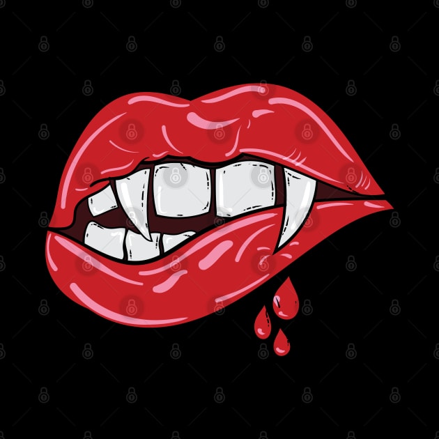 Bite My Lip - Sexy Vampire Lips by Vector Deluxe