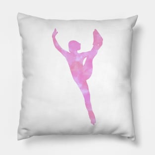 Pink Figure Skater Pillow