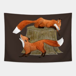 Two Foxes Tapestry