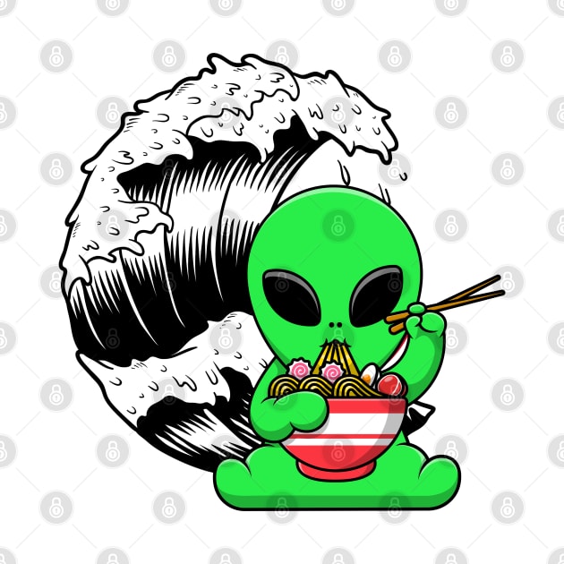 Ramen Alien Cute by Butterfly Dira