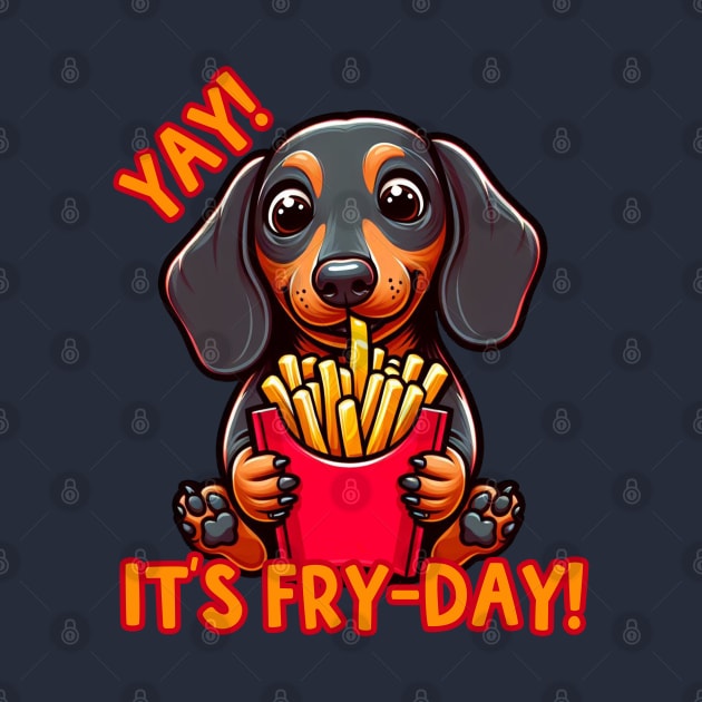 Yay! It's Fry-Day Dachshund by KarmicKal