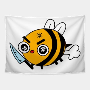 Angry bee with knife! Tapestry