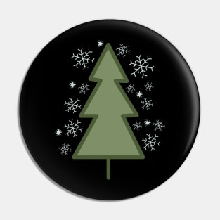 Snowflakes Christmas Tree Pin