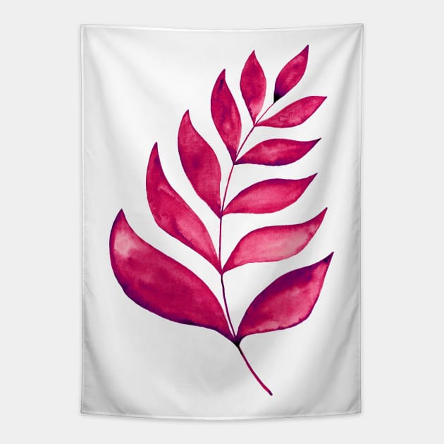 Simple branch - magenta Tapestry by wackapacka