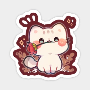 Rose Kitty Magnet