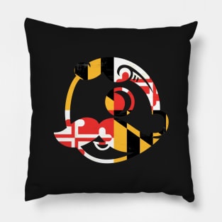 Natty Boh Maryland Flag Left Chest Pillow