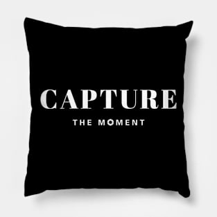 Photographer Gift Idea T-shirt for Photography Lover Friend Capture the moment Pillow