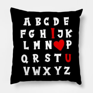 Alphabet Love Shirt Shirt | ABC I love you Shirt, Teacher Valentines Day Shirt, Valentines Days Gift for Teacher Pillow