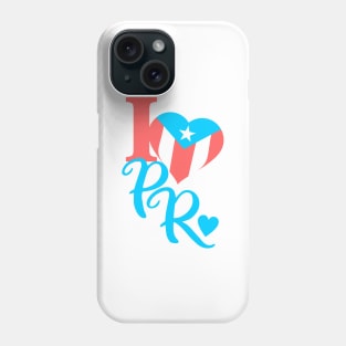 I Love Puerto Rico Boricua Flag Heart Phone Case