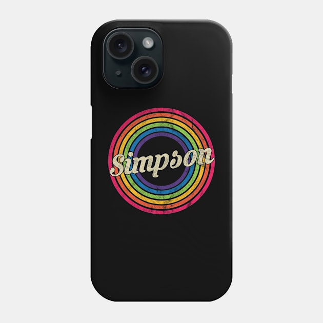 Simpson- Retro Rainbow Faded-Style Phone Case by MaydenArt