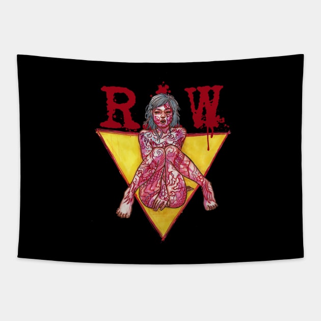 raw girl Tapestry by Paskalamak