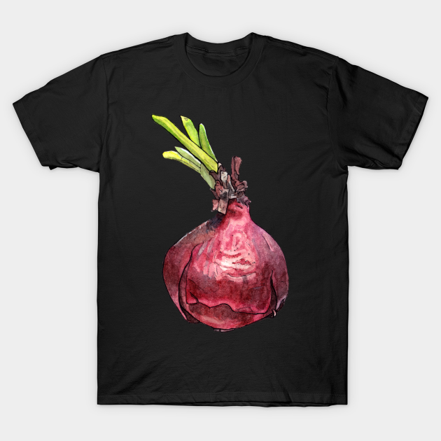 Red Onion Watercolor - Red Onion - T-Shirt | TeePublic