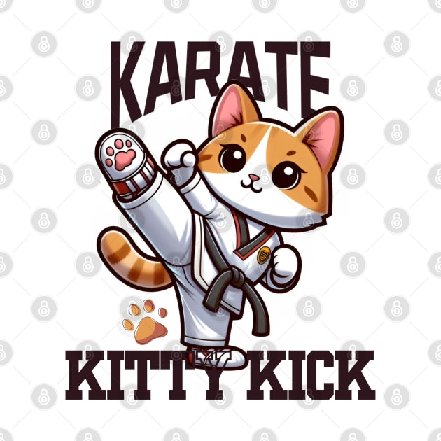 Karate Kitty Kick by LionKingShirts