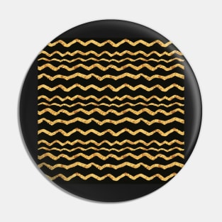 Gold Zigzag Pattern on Black Pin