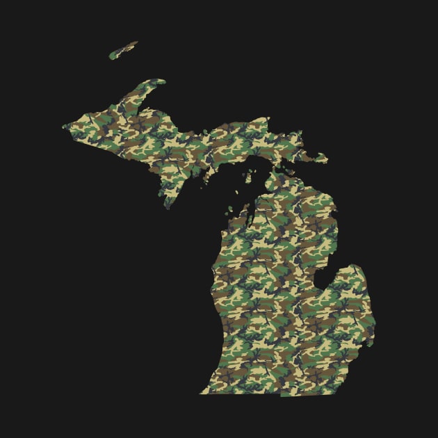 Tree Bark Green | Michigan Camouflage Pattern by CheriesArt