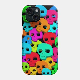 Aesthetic Cartoon Colour Skull Collage ∆∆∆∆ Graphic Design/Illustration Phone Case