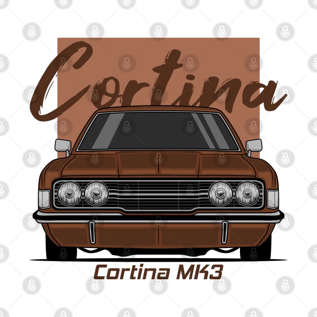 Front Brown Cortina MK3 Classic by GoldenTuners