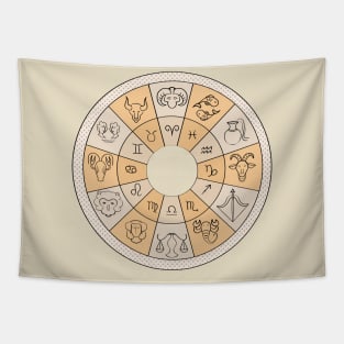 Zodiac wheel Tapestry