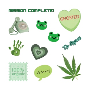 organic ghosted honey frog green pack sticker T-Shirt