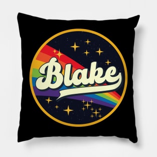 Blake // Rainbow In Space Vintage Style Pillow