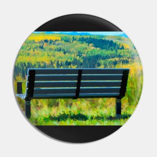 Bench with a view illustration. Pin