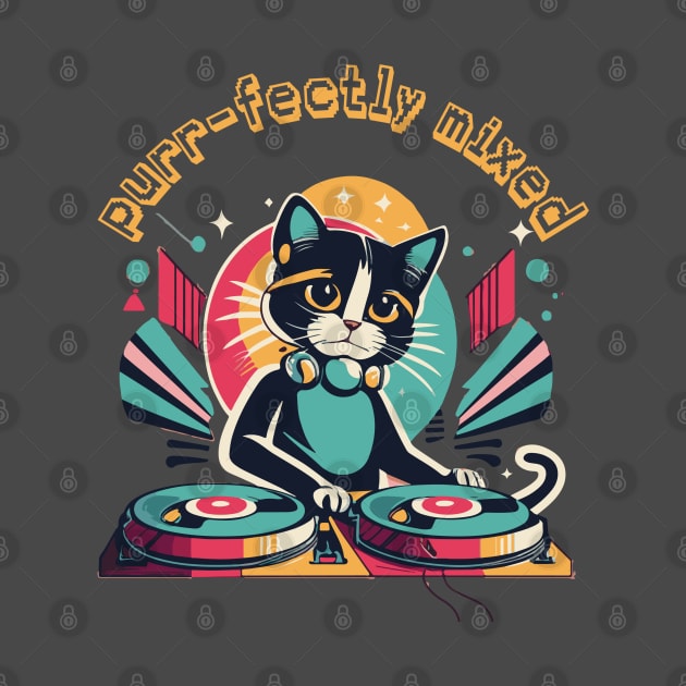 Purrfect Beats: DJ Cat Spinning Feline-Friendly Tunes by mymainmandeebo