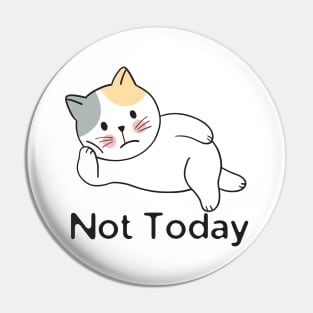 Not Today Cat Pin