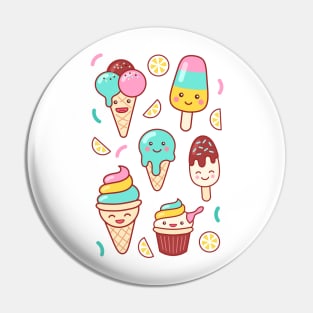 Ice Cream Emoji Mashup #2 Pin