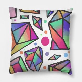 Iridescent Crystals Patterm Pillow